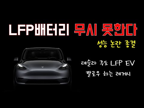 모델Y RWD, LFP배터리 논란 종결. 이미 대세는 LFP배터리.