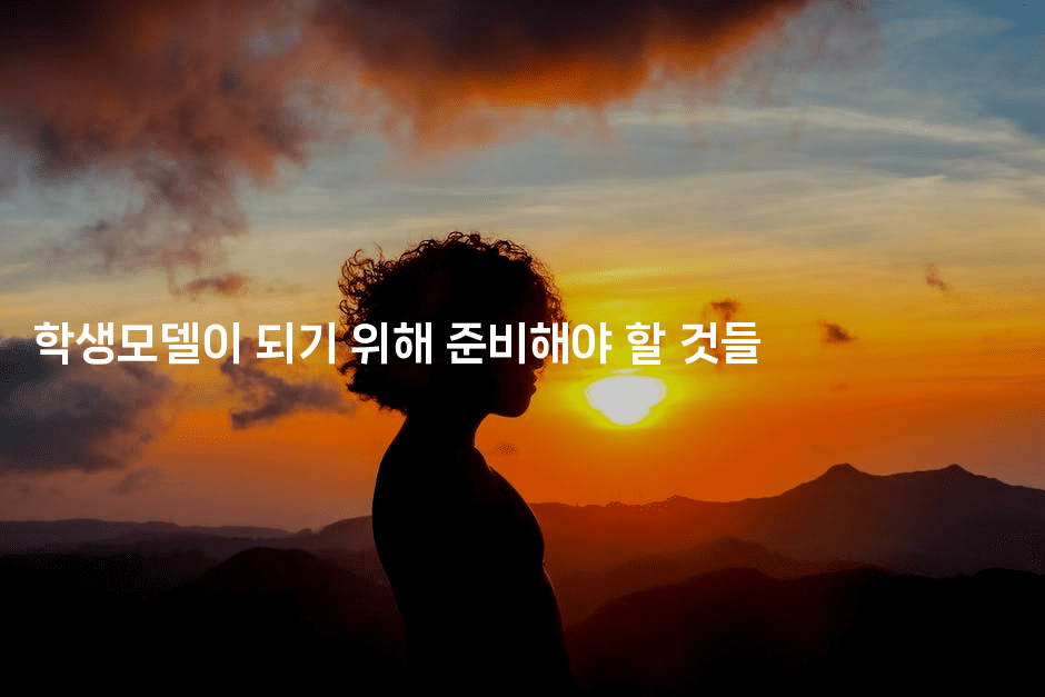 학생모델이 되기 위해 준비해야 할 것들2-스타픽