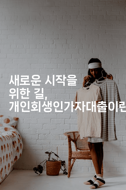 새로운 시작을 위한 길, 개인회생인가자대출이란?-스타픽